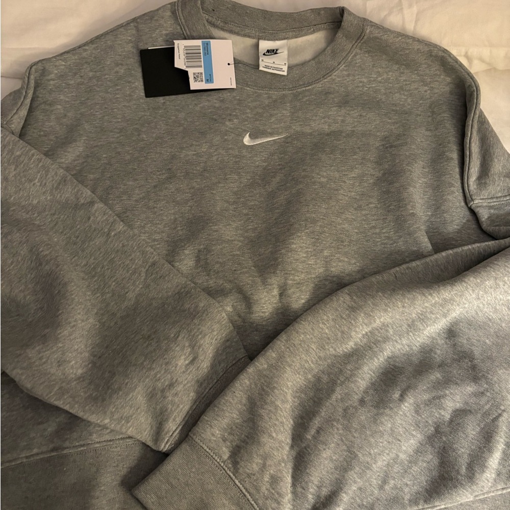 Nike Men's Heather Gray Crewneck Sweater